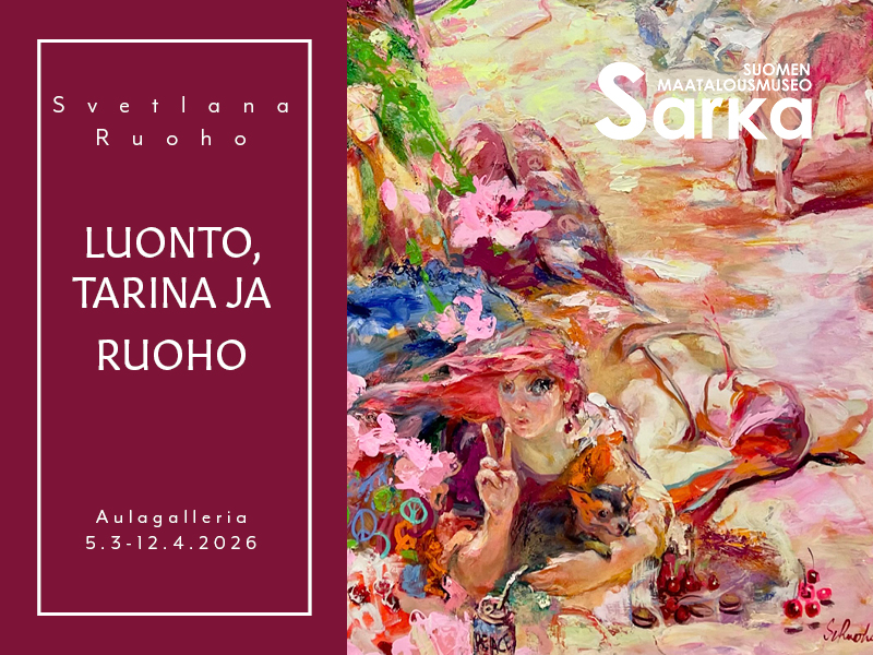 Svetlana Ruho: Luonto, tarina ja Ruoho, Aulagalleria 5.3.–12.4.2026; värikäs maalaus